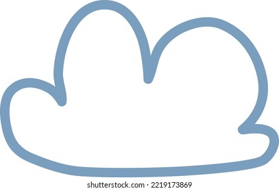 Colorful Cute Doodle Cloud Vector Illustration