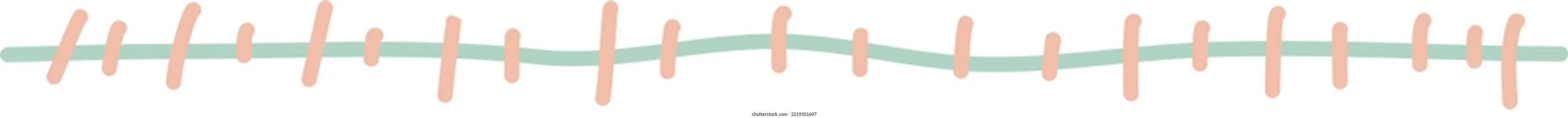 Ilustración del vector de borde de la esquina de la puerta de color