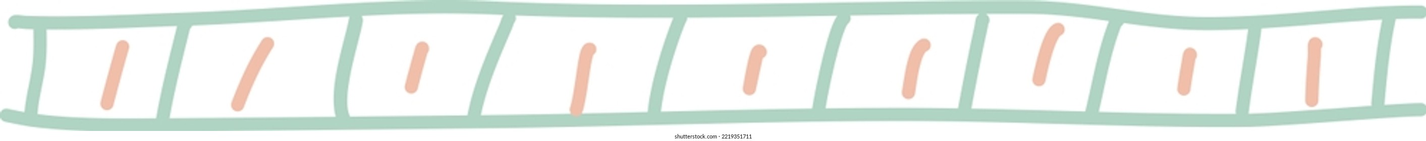 Colorful Cute Doodle Corner Border Vector Illustration