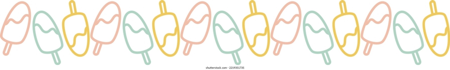 Colorful Cute Doodle Corner Border Vector Illustration
