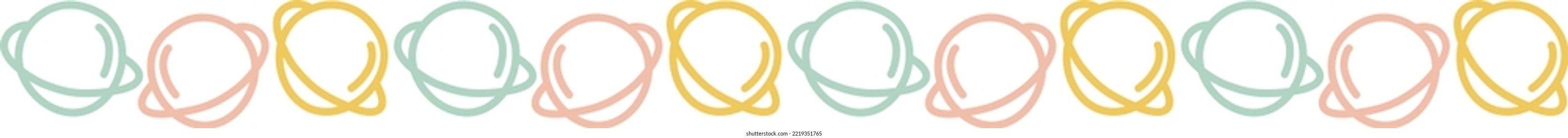 Colorful Cute Doodle Corner Border Vector Illustration