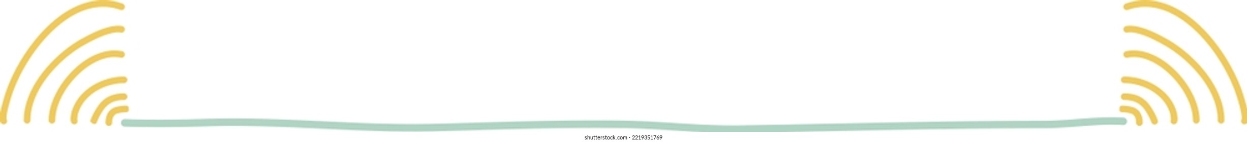 Colorful Cute Doodle Corner Border Vector Illustration