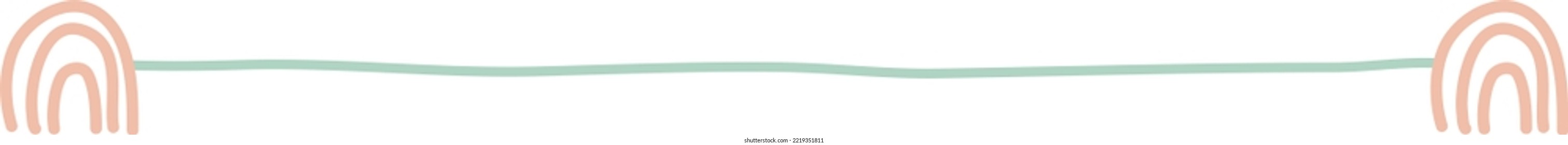 Colorful Cute Doodle Corner Border Vector Illustration