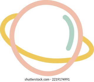 Ilustración de un vector de planetas de dibujos animados con dibujos a base de dibujos