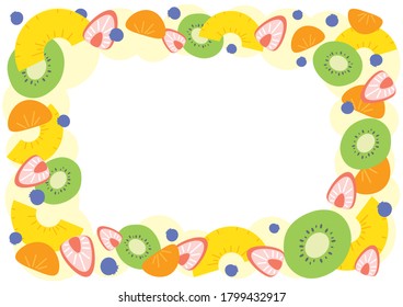 Colorful and cute fruit frame