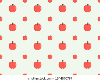 Colorful cute fruit tropical. seamless pattern background. apple pattern background
