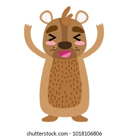 colorful cute and glad bear wild animal