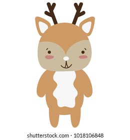 colorful cute and happy deer wild animal