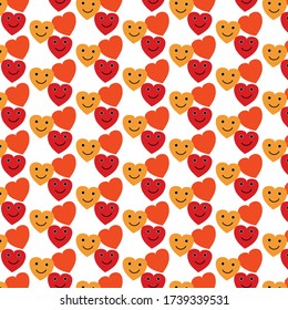 colorful cute heart pattern background for design vector eps.10