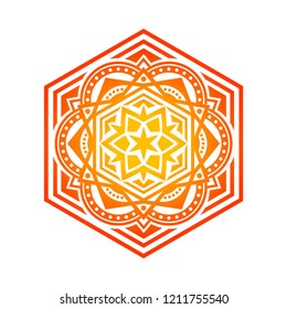Colorful cute mandala