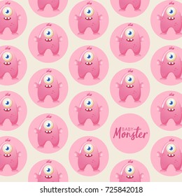 Colorful Cute  Monsters Set : Vector Illustration