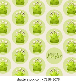 Colorful Cute  Monsters Set : Vector Illustration