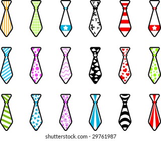 colorful cute necktie