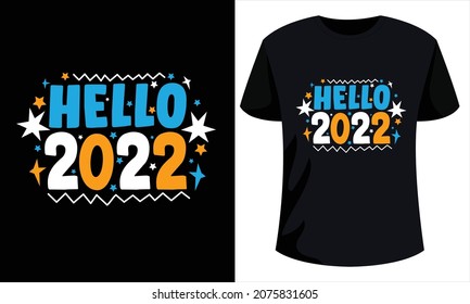 Colorful and cute New Year Quotes design for Baby t-shirt, clothing, Apparel, Greetings card. Print-ready vector and easy to change color