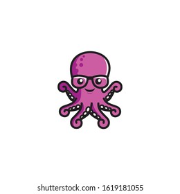 colorful and cute octopus vector