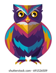 colorful cute owl