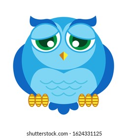 colorful cute owl icon clip art graphic