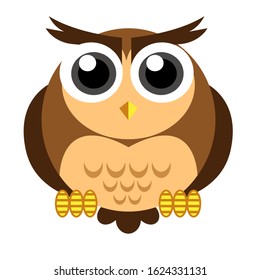 colorful cute owl icon clip art graphic