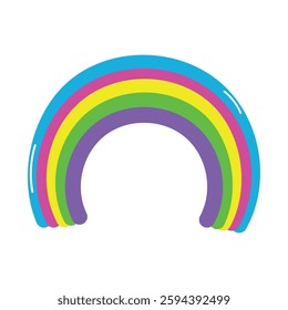 Colorful cute rainbow illustration vector