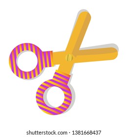 Colorful and cute scissors for children.