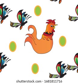 colorful cute seamless cartoon animal patterns. for cloth, wrapping, textiles. vector