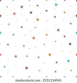 Colorful cute seamless stars pattern