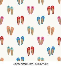 Colorful cute shoes pattern.