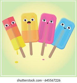 Colorful and cute summer popsicles