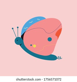Colorful cute vector butterfly icon