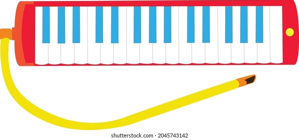 colorful cute vector inflatable piano