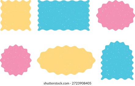Conjunto de marco ondulado colorido y lindo