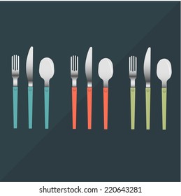 colorful cutlery
