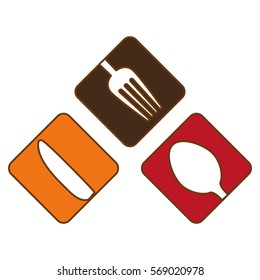 Colorful cutlery icon image design, vector illustration