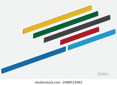 Colorful cutting paper on white background for Pride day. 