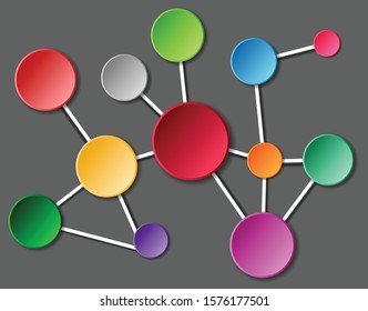 Colorful cycle info graphic vector