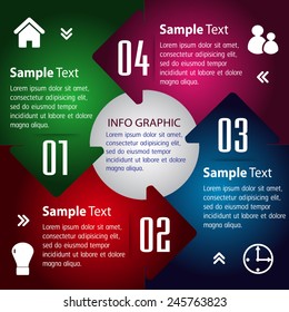 colorful cycle modern text box template for website computer graphic technology and internet, numbers. 