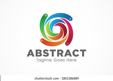 colorful cycle splash liquid logo