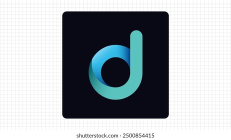 Colorful D Letter Vector Logo, Stylish Gradient Logo Sign D Letter, D Character Logo Symbol