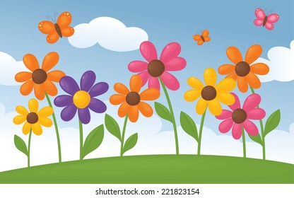 Colorful daisies.