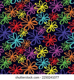 Colorful daisies pattern design for fabric print,wallpaper