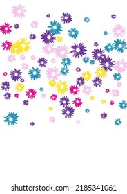 Colorful Daisy Background White Vector Petal Stock Vector (Royalty Free