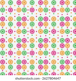 Colorful Daisy Floral Pattern illustratio
