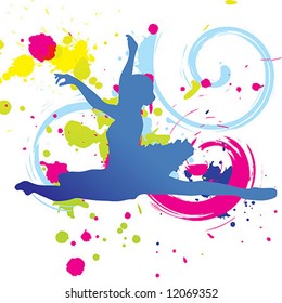 Colorful Dance Graphic (vector)