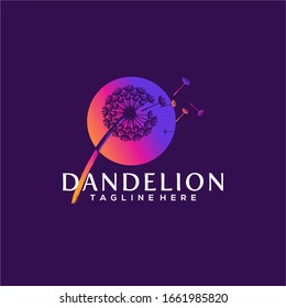 Colorful Dandelion Logo Design Vector Template