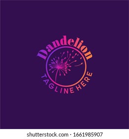 Colorful Dandelion Logo Design Vector Template