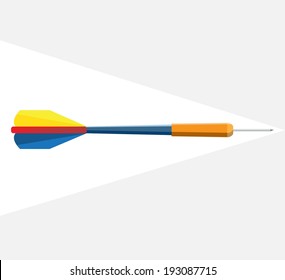 Colorful darts isolated on white 