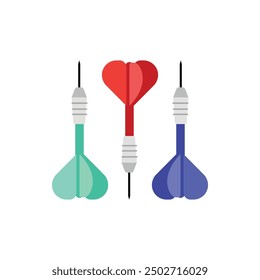 Colorful Darts Simple Vector Illustration