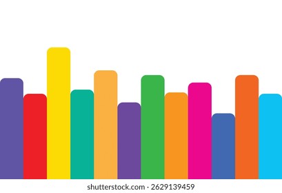 Colorful Data Visualization of Vertical Bars
