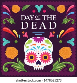 Colorful Day Of The Dead - Copy Space Composition
