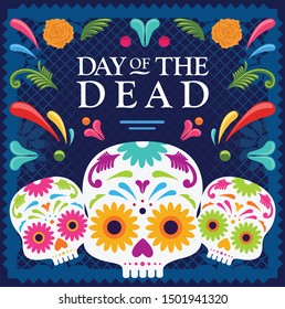 Colorful Day Of The Dead - Copy Space Composition